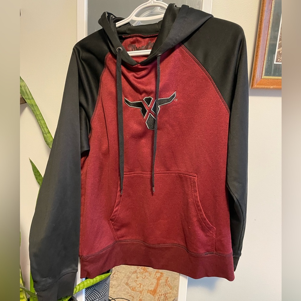 Men's Wrangler Black and Red Hoodie